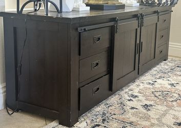 Console Cabinet Farm Rustic Wood