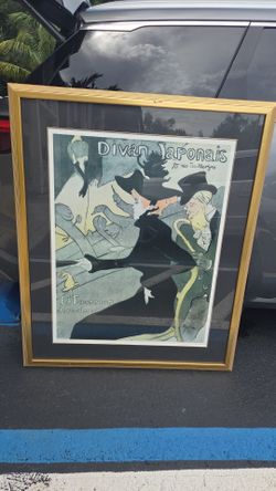 Henri de Toulouse-Lautrec "Divan Japonais" Framed Art Print