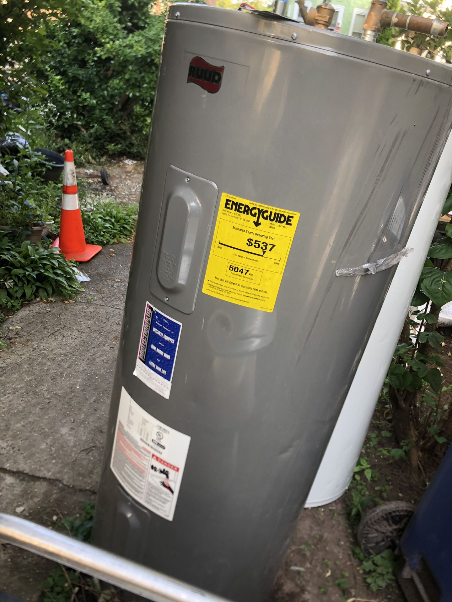 Rudd Electric hundred gallon water heater installed in 2013