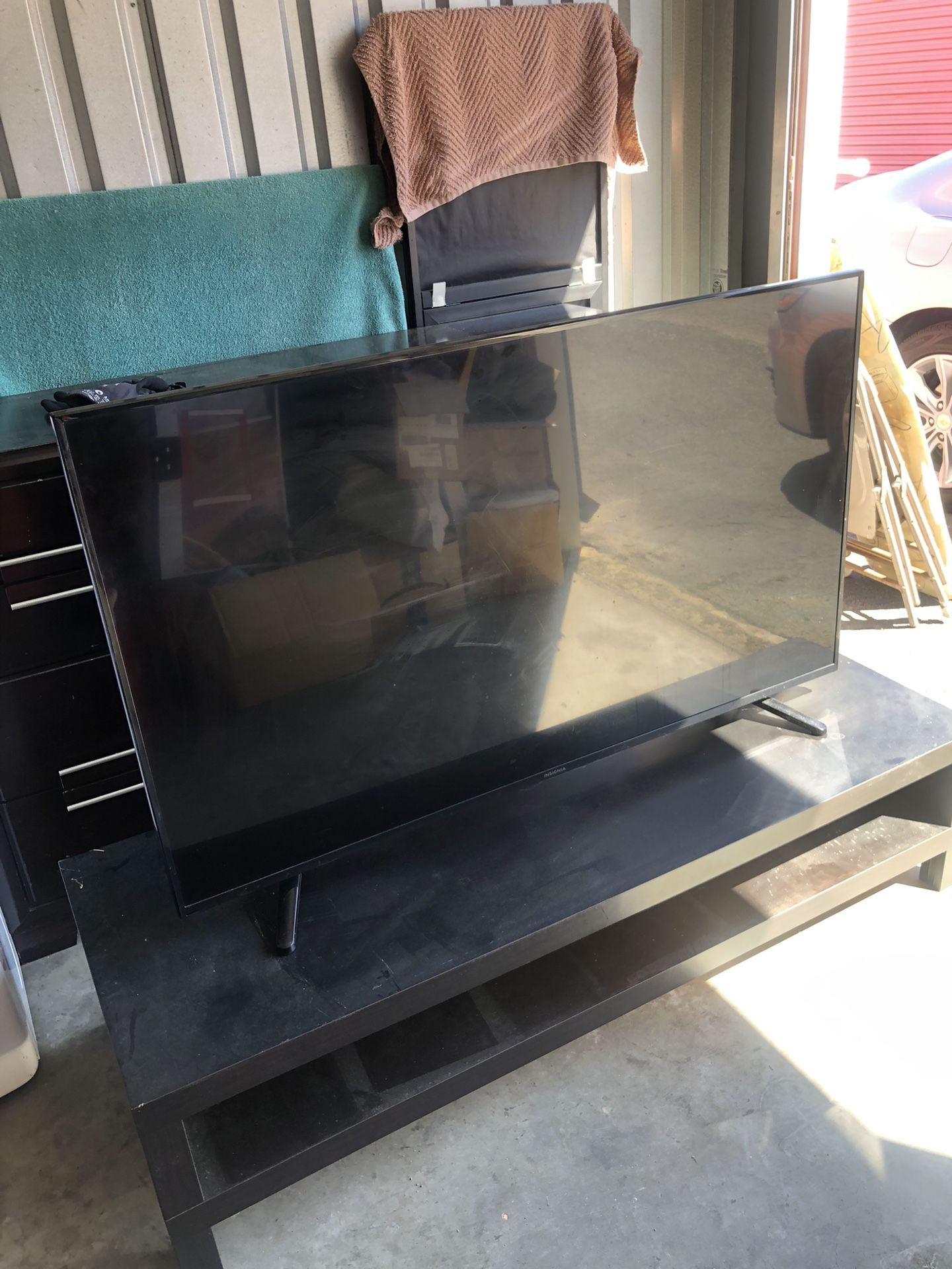 55 inch Insignia TV W/ TV Stand