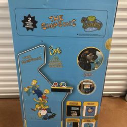 ARCADE1UP The Simpsons Live Arcade Cabinet with Riser & Lit Marquee 4 Player New