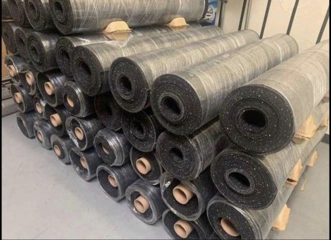 NEW RUBBER GYM FLOORING ROLLS HEAVY DUTY RUBBER - FREE DELIVERY