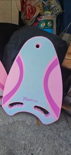Kid swimming kickboard