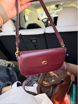 Cherry red authentic Coach purse