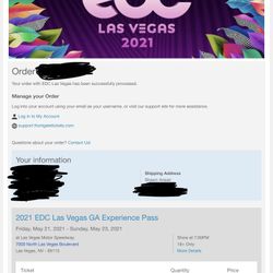 EDC Ticket