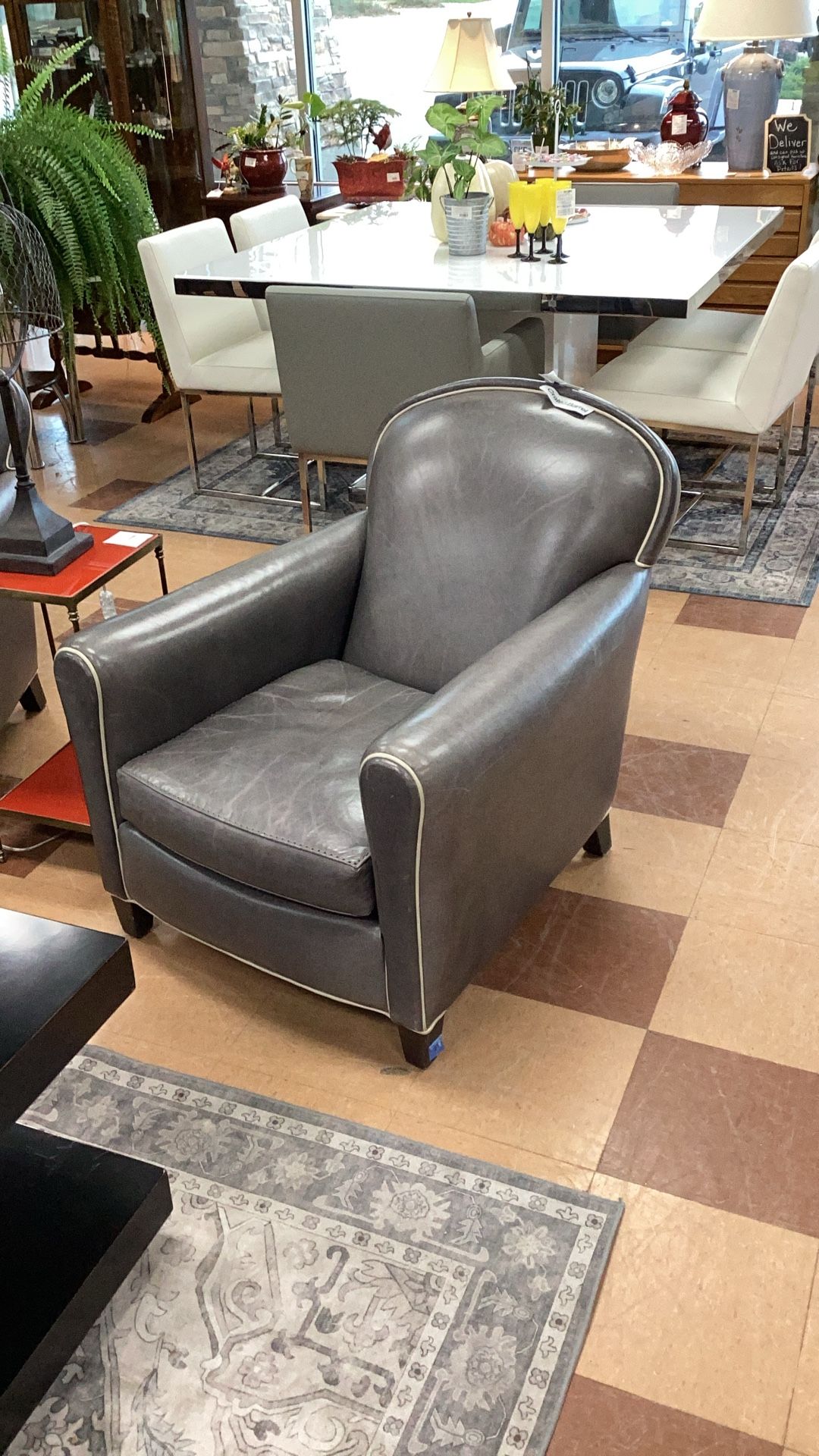 Leather Library Chair