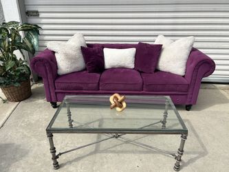 Elegant Purple Velvet Couch 💜✨