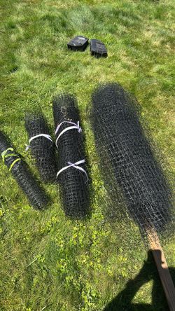 Black plastic netting.