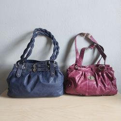 2 Handbags – Rosetti (Blue) & Croft & Barrow (Pink) – Bundle $30