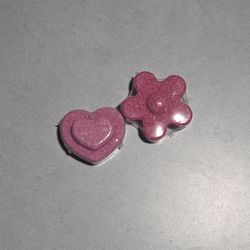 2 pink bath bombs