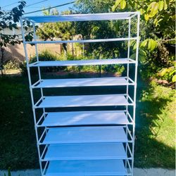 10 Tier Shoes Clothing Rack Shelves Closet Organizer Lightweight Size Length 33", Width 12", Height 62" New Condition Assembled