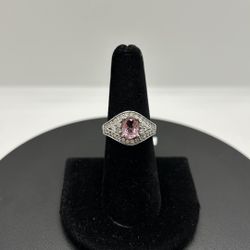 BRAND NEW 14KW Pink Oval Cut Tourmaline Ring