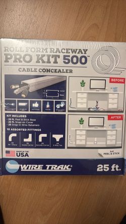 Wire Trak Cable Concealer Kit 25ft – New Sealed