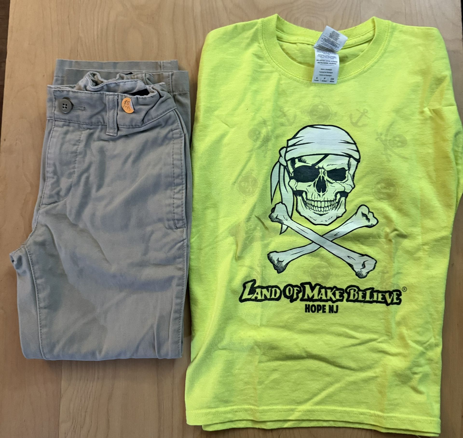 Boys Gap Pants Size 7 And Youth Small T-shirt