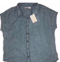 Women’s Billy T Denim Blue Shirt Blouse Size MP