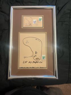Muhammad Ali Signed "Let My People Go" Framed Print