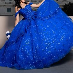 Royal blue quinceanera dress