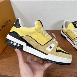Louis Vuitton Yellow Trainers Brand New Top Quality 