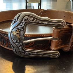 Men’s Brown Leather Western Belt 