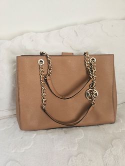 Michael Kors Tan Saffiano Leather Tote Bag