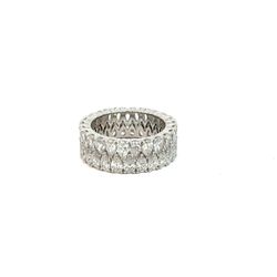 5.76 ct. Pear Cut Lab Grown Diamond Ring 14K White Gold