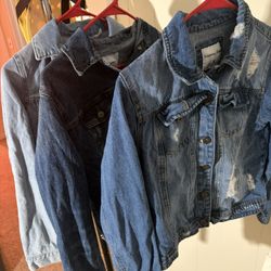 3 Medium Women’s Jean Jackets 