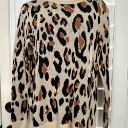 A New Day Cheetah print sweater small Target New