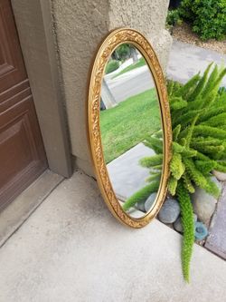 Heavy Gold Mirror 36x20 Excellent condition