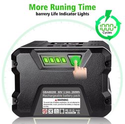 80V 3.5Ah Pro Battery for Greenworks GBA80200