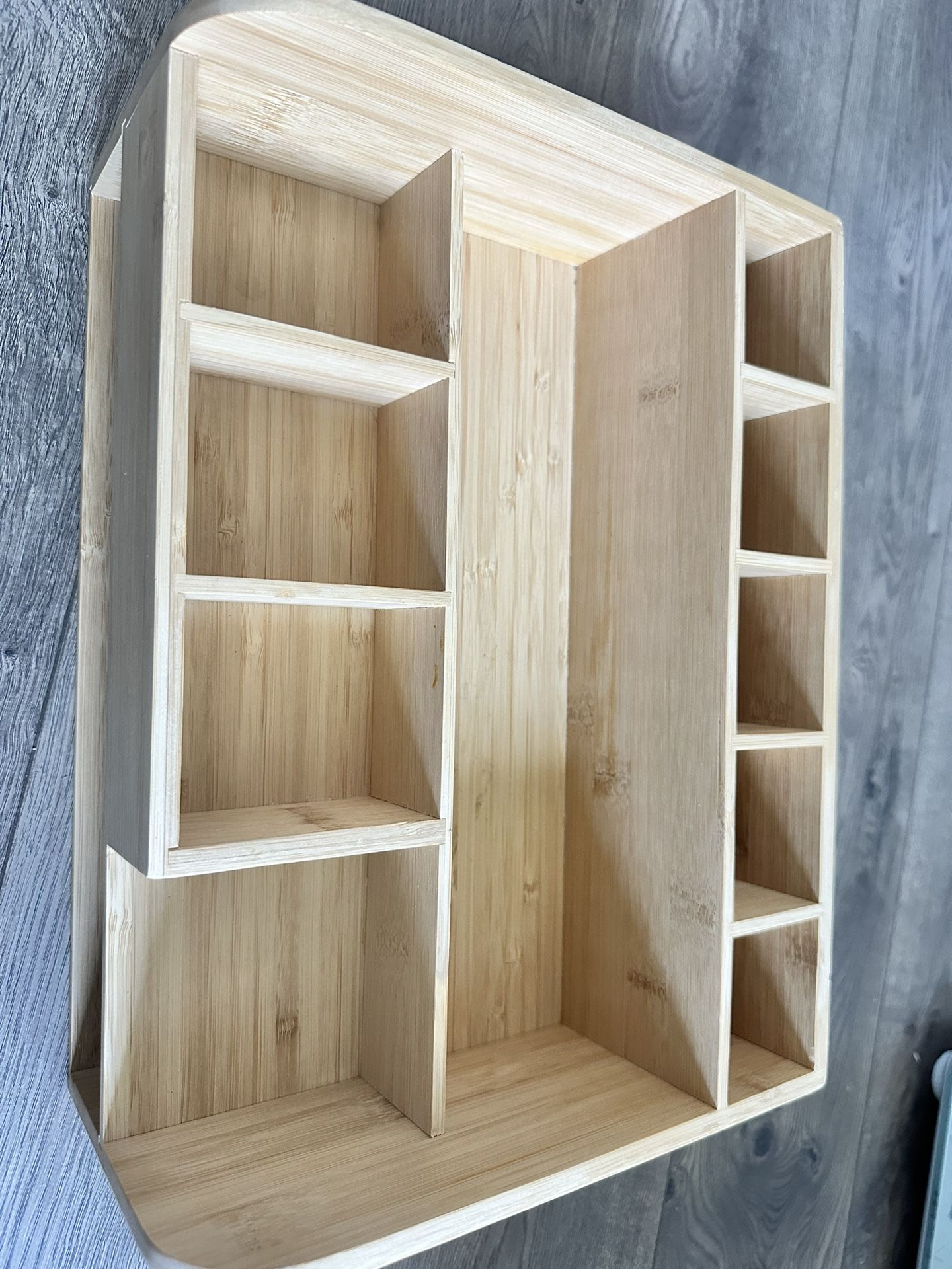 Bamboo Wood Desk Organizer