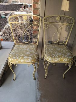 Vintage Iron Garden Chairs