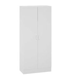 2-Door Armoire with Hanging Rod 4 Tier Tall Wardrobe Storage Cabinet（KF210085US-01YZ-001)