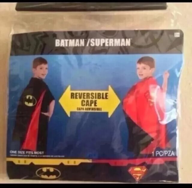 Kids Halloween Costume Reversible Cape