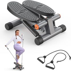 Niceday Steppers For Exercise, Stair Stepper With Resistance Bands, Mini Stepper With 300LBS Loading Capacity, Hydraulic Fitness Stepper With LCD Moni