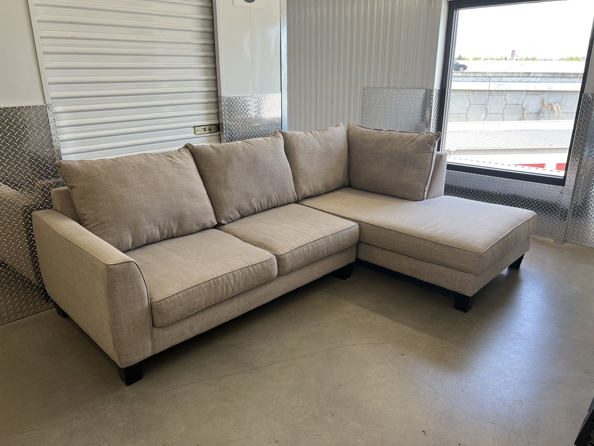 FREE LOCAL DELIVERY – Large Light Gray Sectional Couch – Made in USA