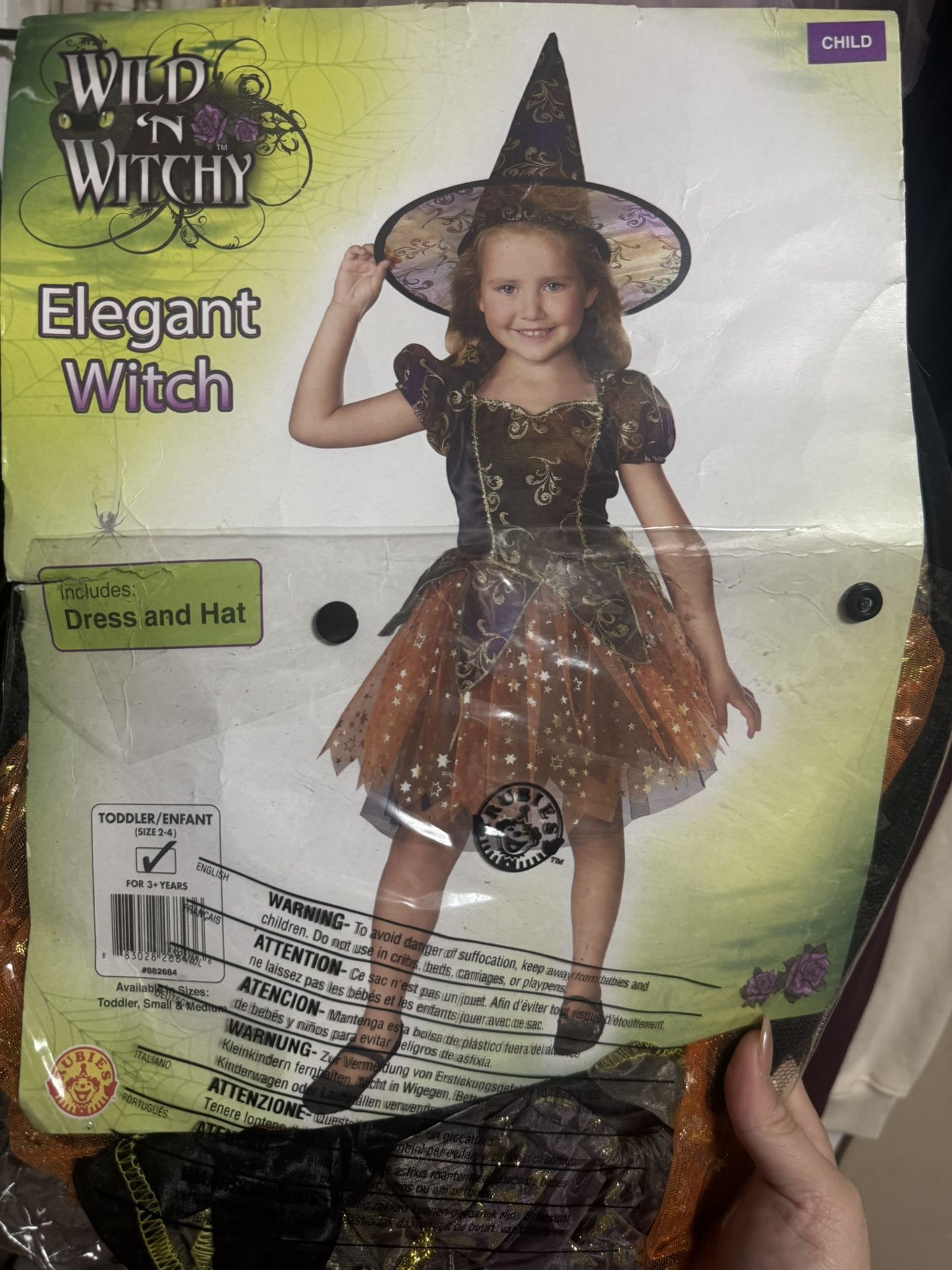 Toddler Witch Size 2-4 Never Used