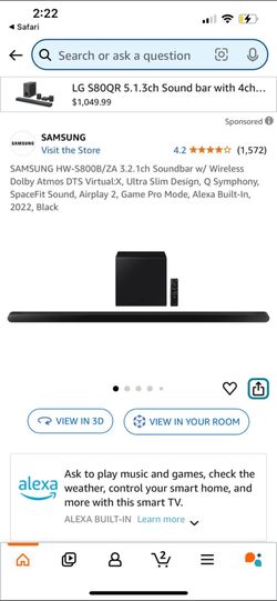 SAMSUNG HW-S800B/ZA 3.2.1ch Soundbar