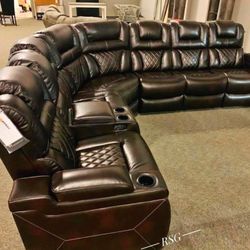Electric/Power Reclining Sectional Couch ✅No Needed Credit Check 💛 $39 Down Payment with Financing