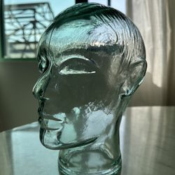 Decorative Green Tinted Glass Head