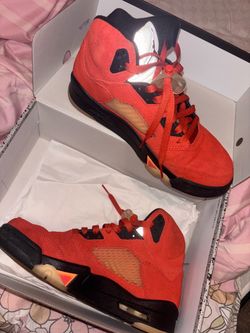 Air Jordan 5 Retro Red Suede Sneakers