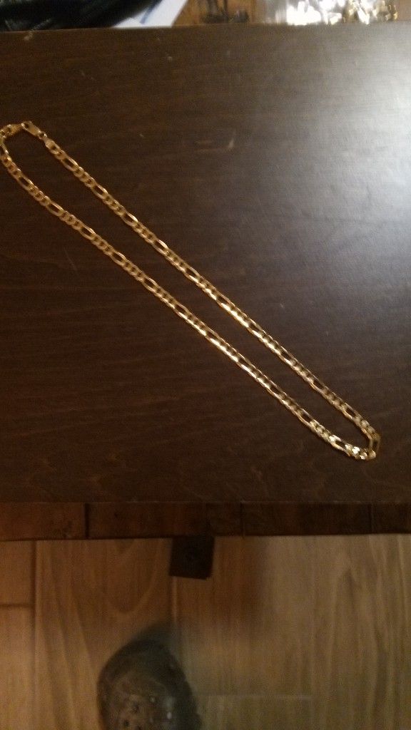 14k Solid Gold Figaro Necklace