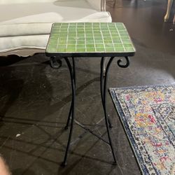 Ornate Metal End Table 