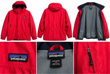 Vintage Patagonia Men's Red Hooded Jacket – Size Large
