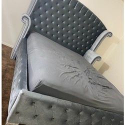 Queen Size Velvet Bed Frame Financing Available 