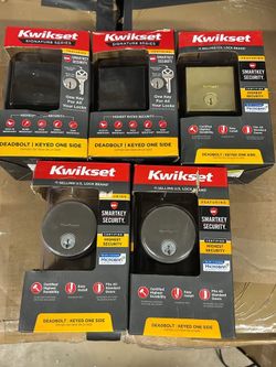 Kwikset Single Cylinder Deadbolts w/ SmartKey Security (Matte Black/Satin Nickel/Satin Brass)