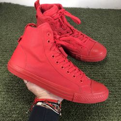 Converse All Star Shoes Red High Top Chucks Unisex Mens 9 Womens 11  (145342C) F. 