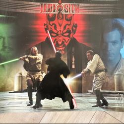 Vintage Star Wars Poster #1811 JEDI BATTLE (24x36) New Sealed 1999 RARE!NIP