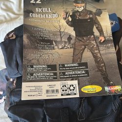 Skull Commando Military Costume Size S 4/6