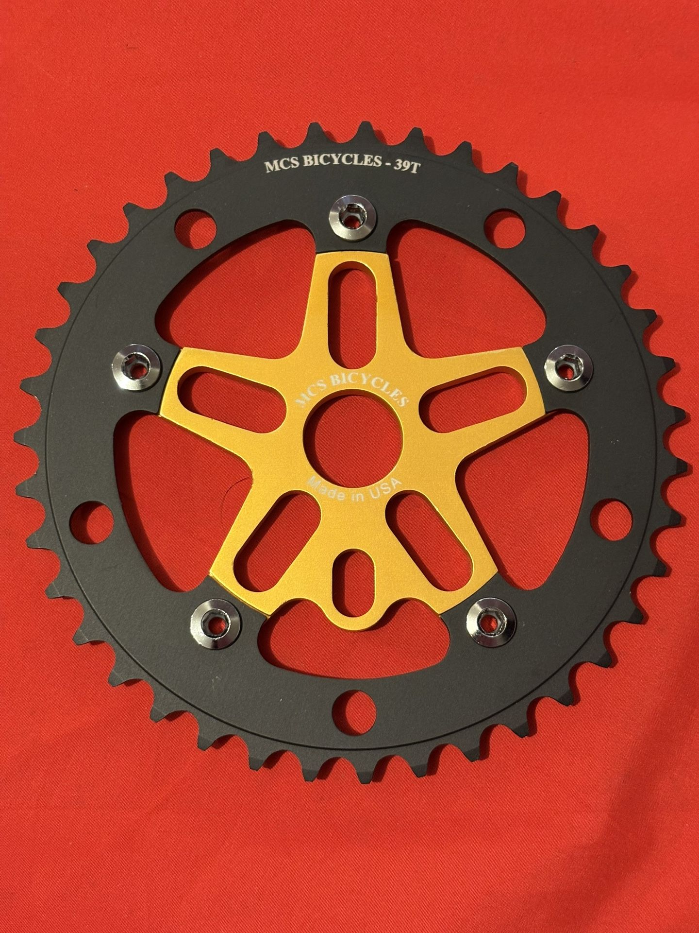 MCS BMX 5-Bolt SPIDER & CHAINRING 39T COMBO "NEW"