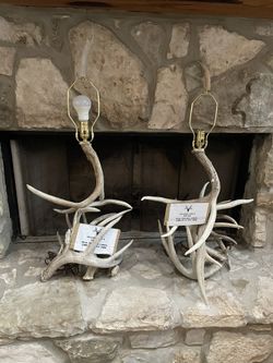 Table Lamps Made From Real Antlers 